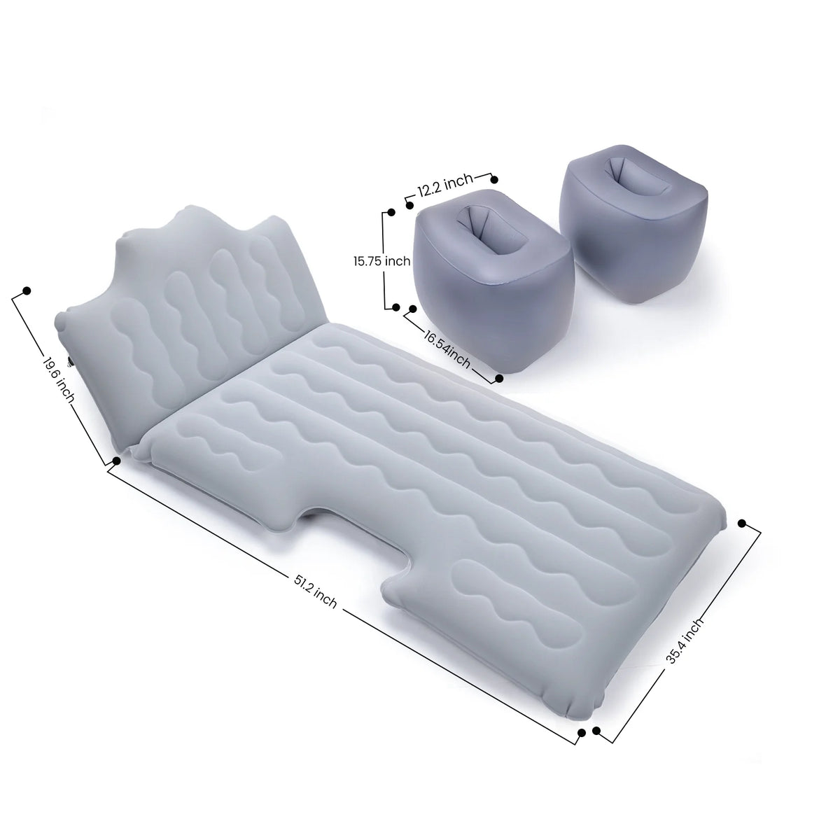WheelX Air Mattress Back Seat Compatible with Tesla Cybertruck 2024 2025 Accessories for Travel, Car Bed SUV Mattress with Functional Piers