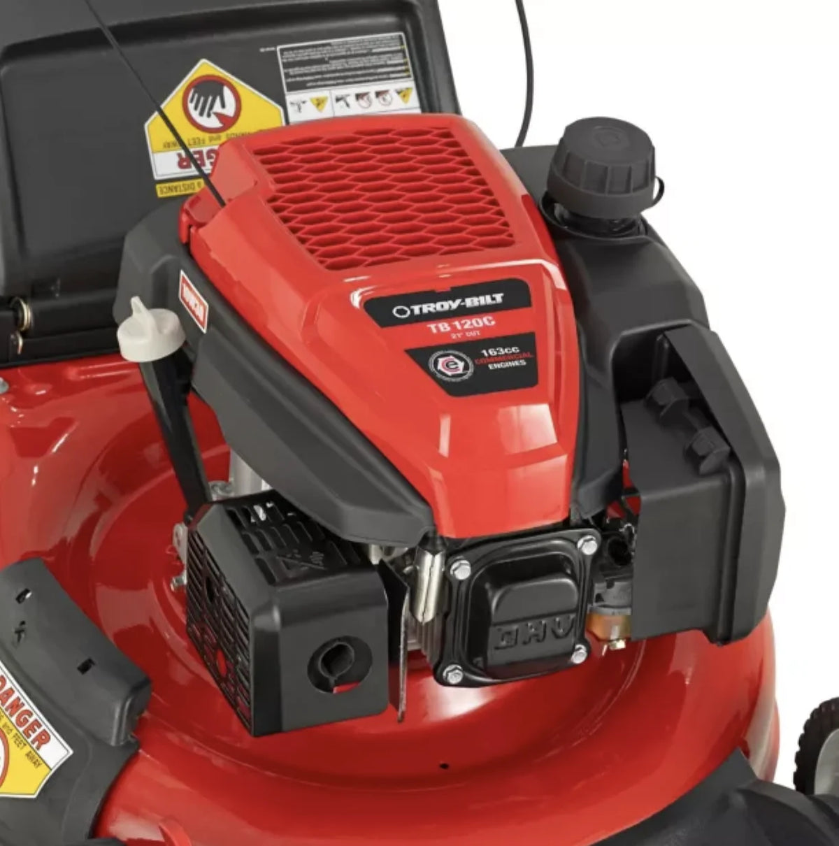 Restored Troy-Bilt TB120C | 21in 163cc Walk Behind Push Mower | 3-in-1 Deck (Refurbished)