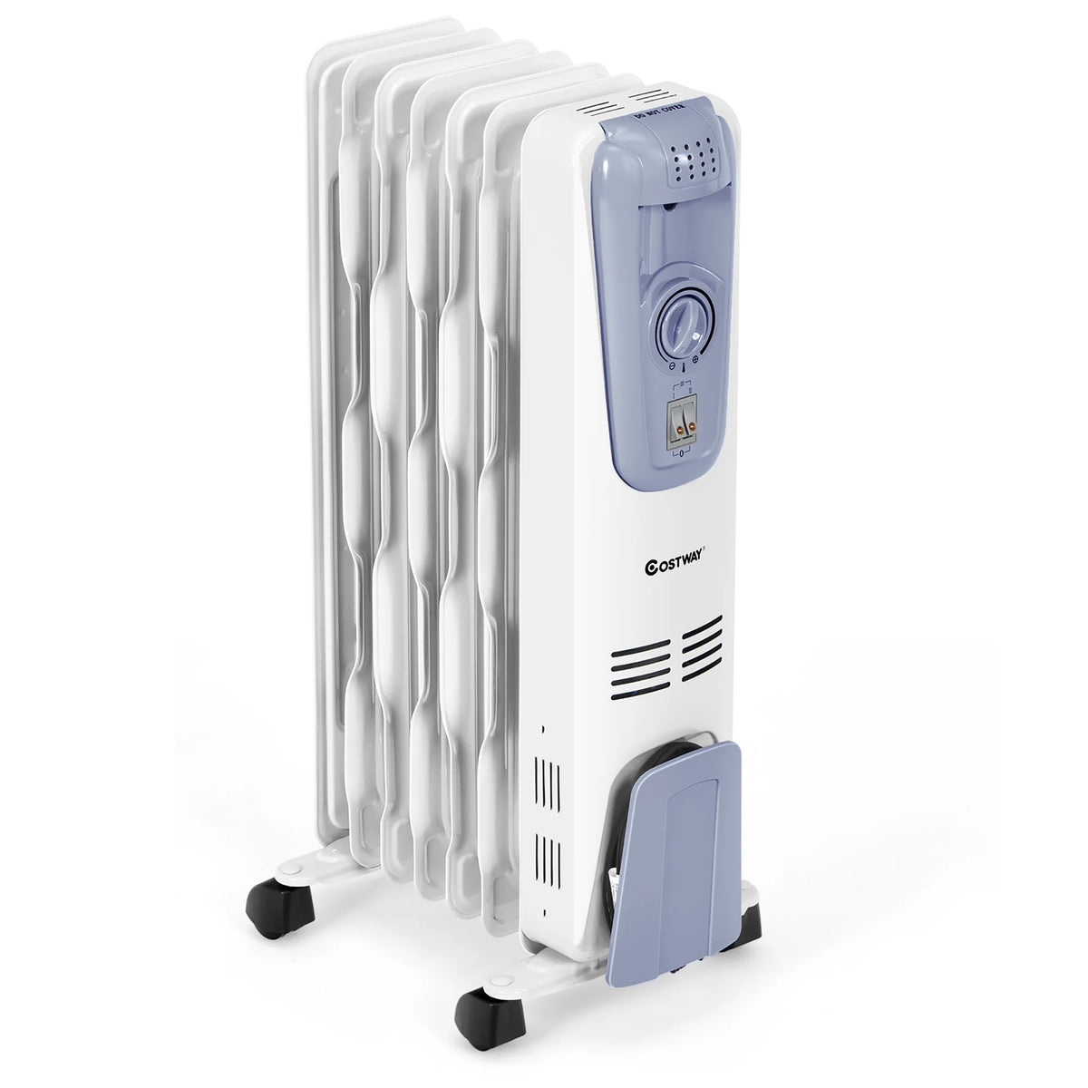 Costway 1500W Electric Oil Filled Radiator Space Heater 7-Fin Thermostat Room Radiant