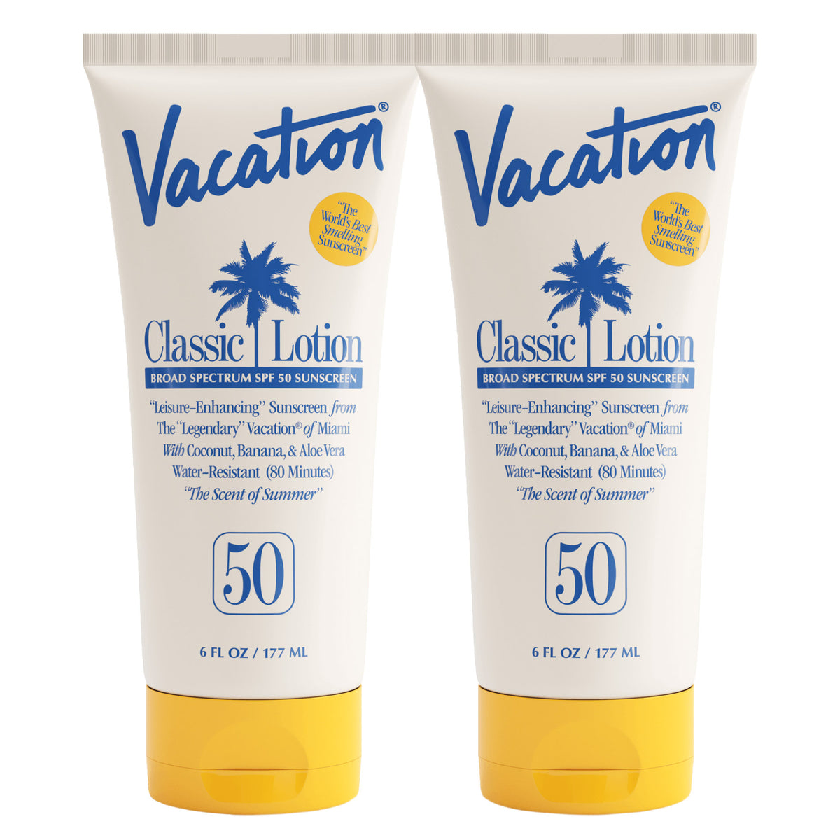 Vacation Classic Sunscreen Lotion, SPF 50, 6 fl oz Duo