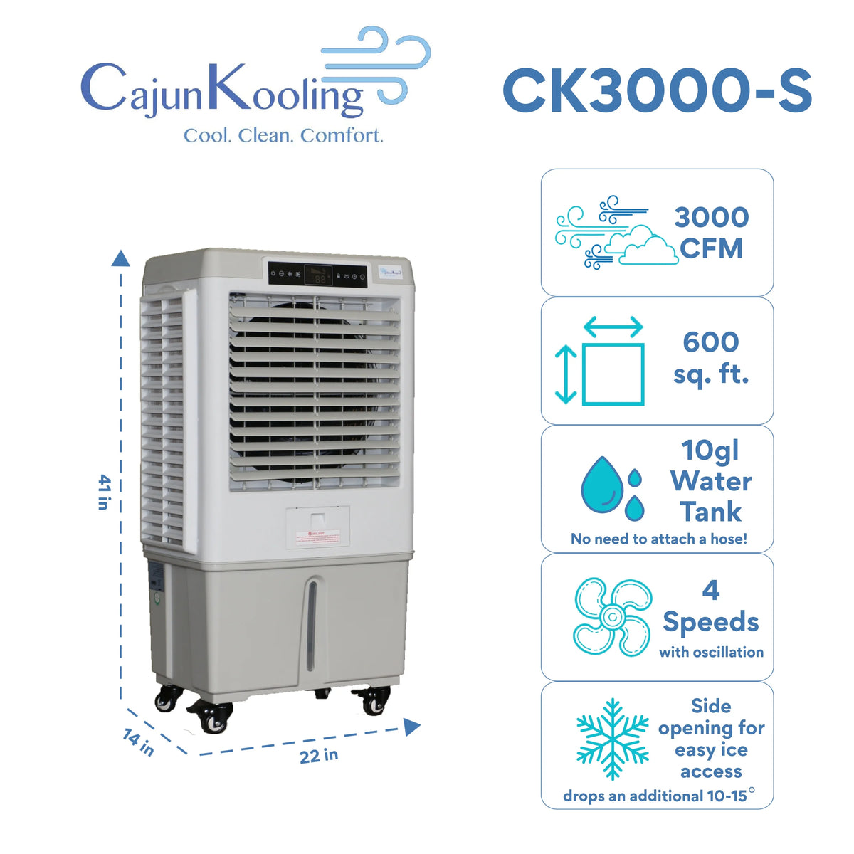 Cajun Kooling CK3000-S Evaporative Air Cooler
