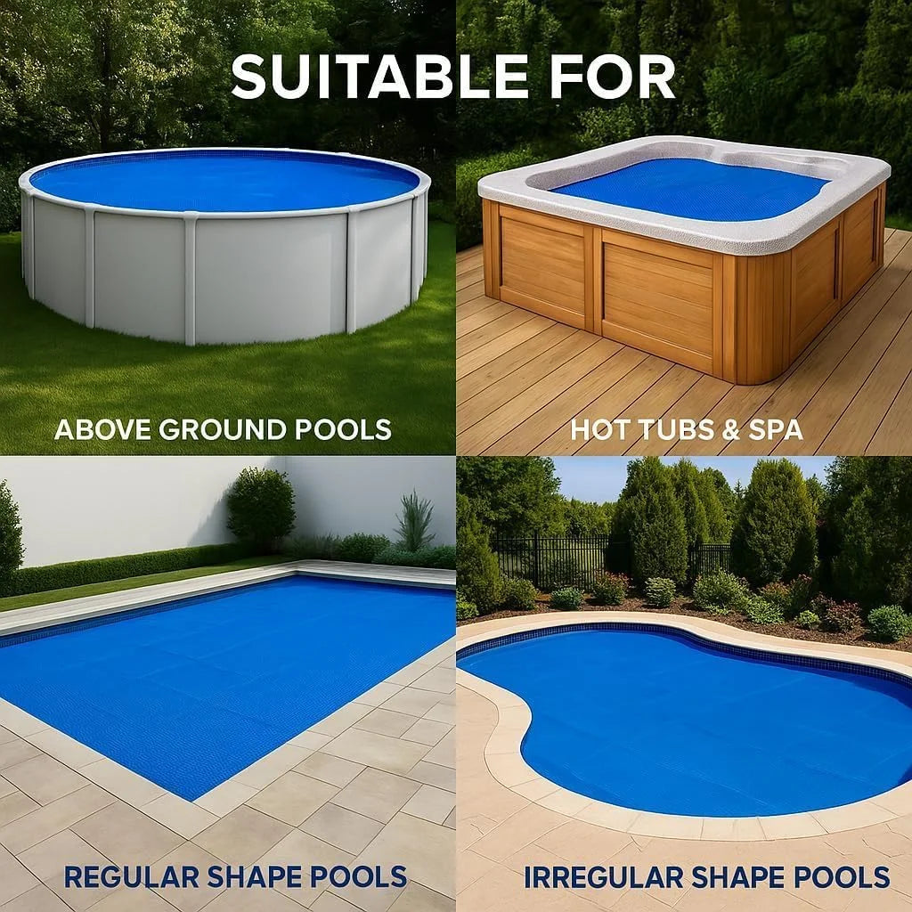 SunHeater UV Resistant Pool Covers, Blue, 12' x 24'