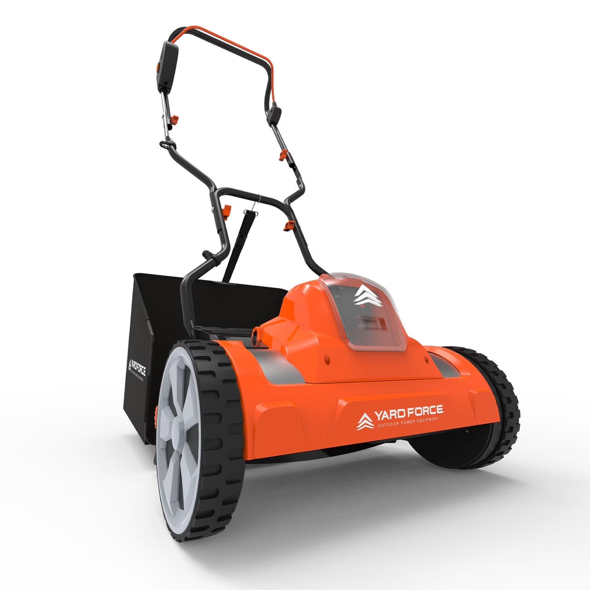 Yard Force YF20vRX-RM2  Reel Mower Cordless Hybrid 15-inch 20V Lithium-Ion, 2 Battery, Compact Storage, 12 Gallon Bag, Clean Cut for Healthy Lawn, Bermuda and Centipede Grass Only