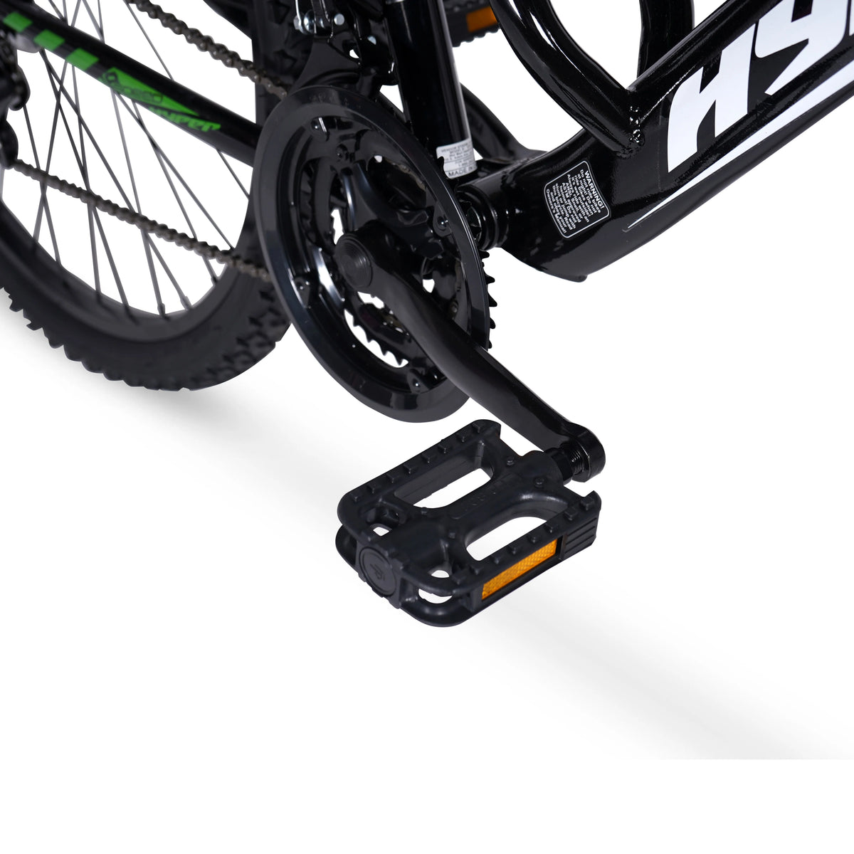 Hyper Bicycles Men's 26" Shocker Mountain Bike, Black/Green