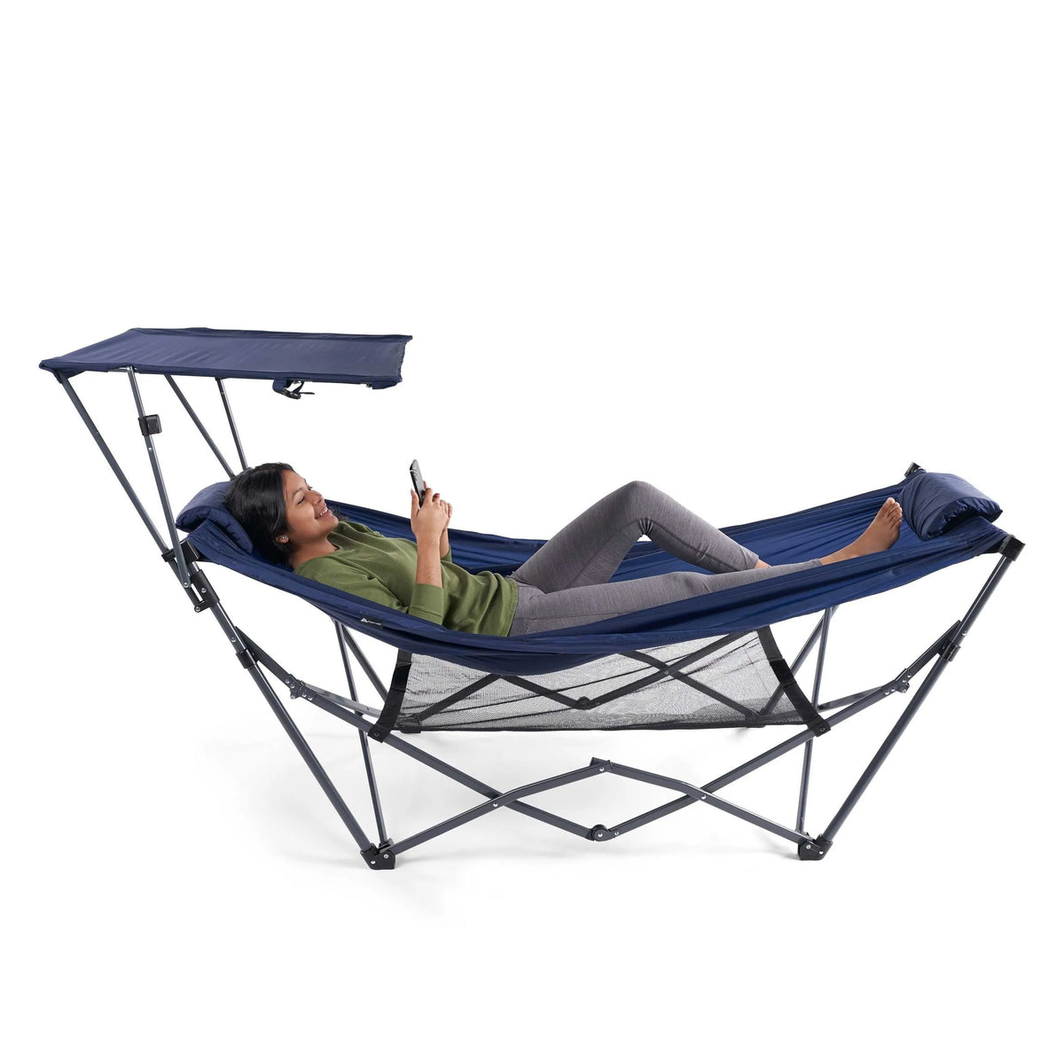 Ozark Trail Hammock with Canopy, 32"W x 72" L , Blue