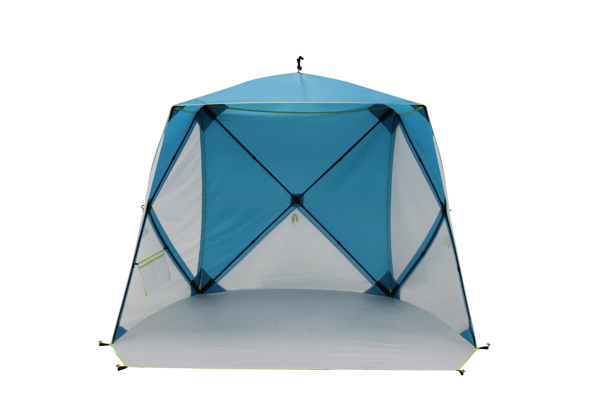 Ozark Trail 6.8 ft x 5.9 ft Pop-up Beach Shelter, Blue