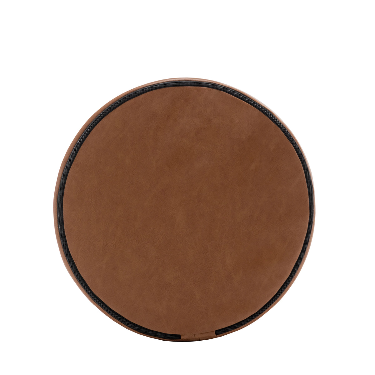 Wovenbyrd Round Pouf Ottoman with Foam Core, Gray �C Perfect for Living Room or Bedroom