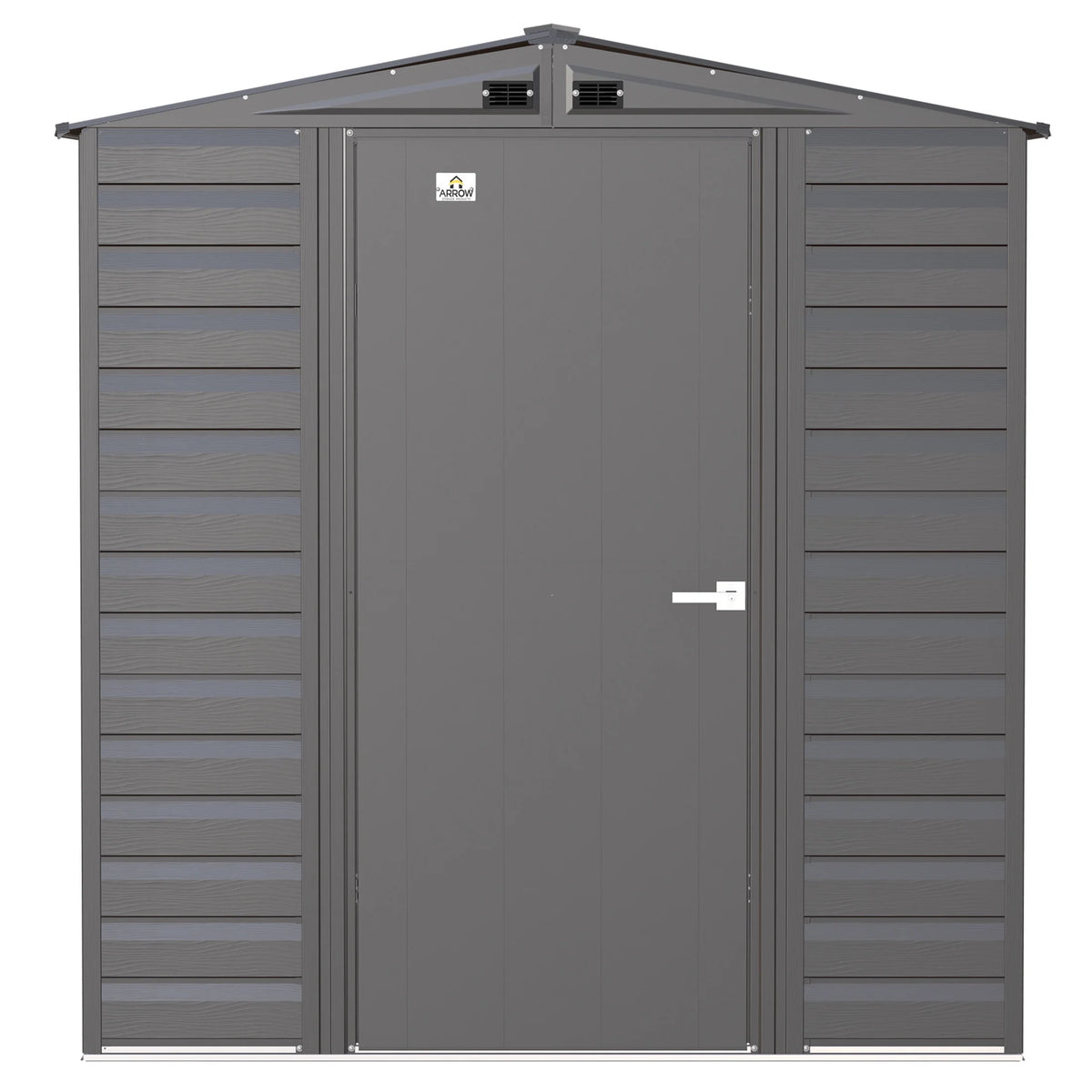 Arrow Select Steel Storage Shed Steel Storage Shed, 6x5, Charcoal