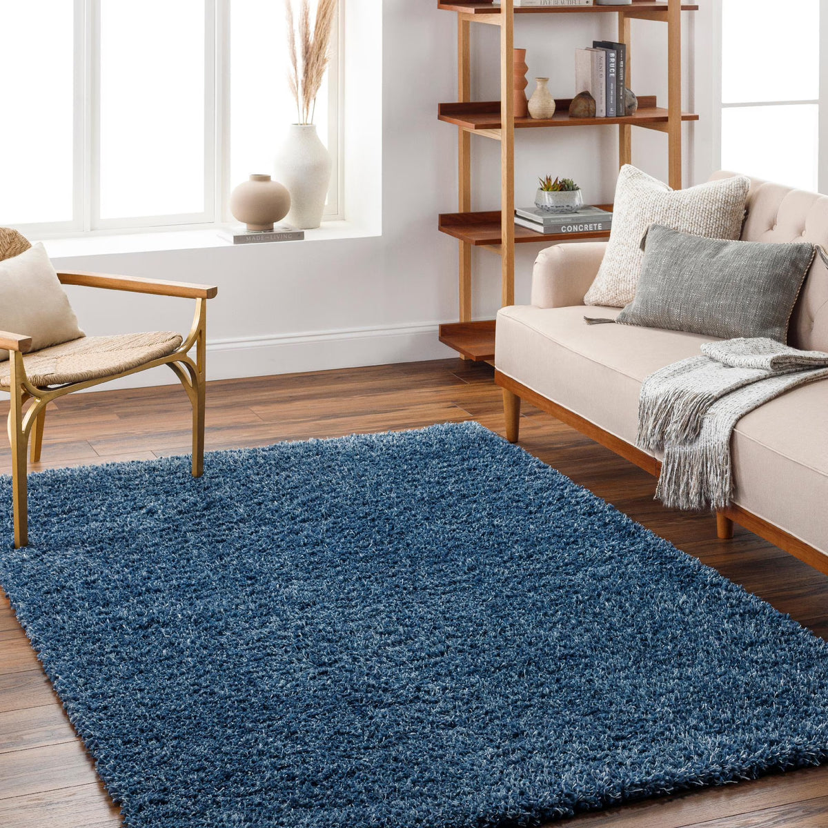 Mark&Day Area Rugs, 5x7 Elk River Modern White Area Rug (5'3" x 7')