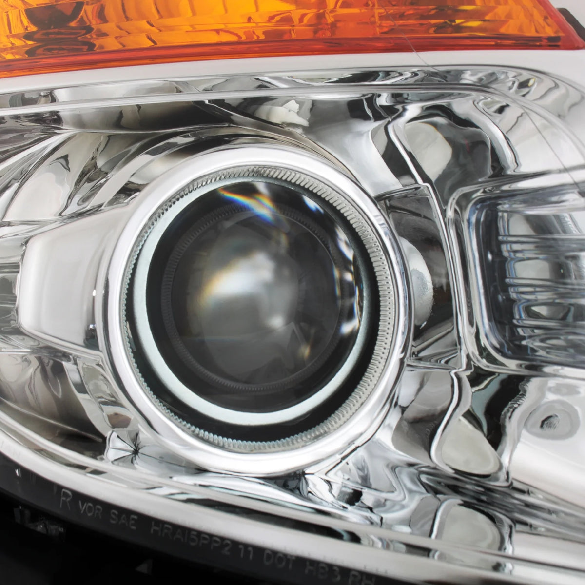 AKKON - For 2011-15 Ford Explorer Driver + Passenger Projector Headlight Assembly Chrome Housing Clear Lens Full Set
