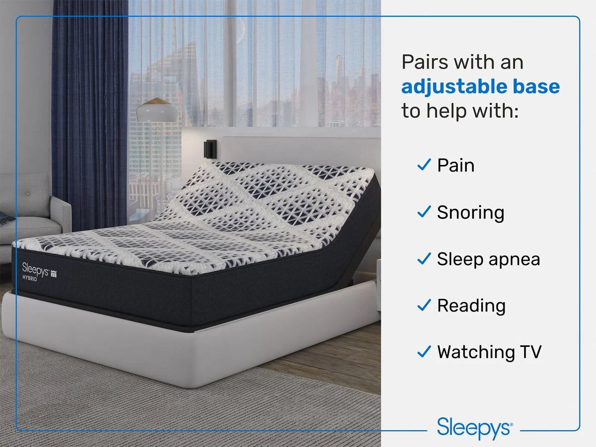 Sleepy's by Mattress Firm 11" Twin Mattress, Memory Foam Cooling Hybrid Mattress in a Box, Firm