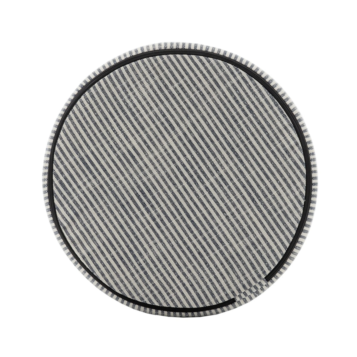 Wovenbyrd Round Pouf Ottoman with Foam Core, Gray �C Perfect for Living Room or Bedroom