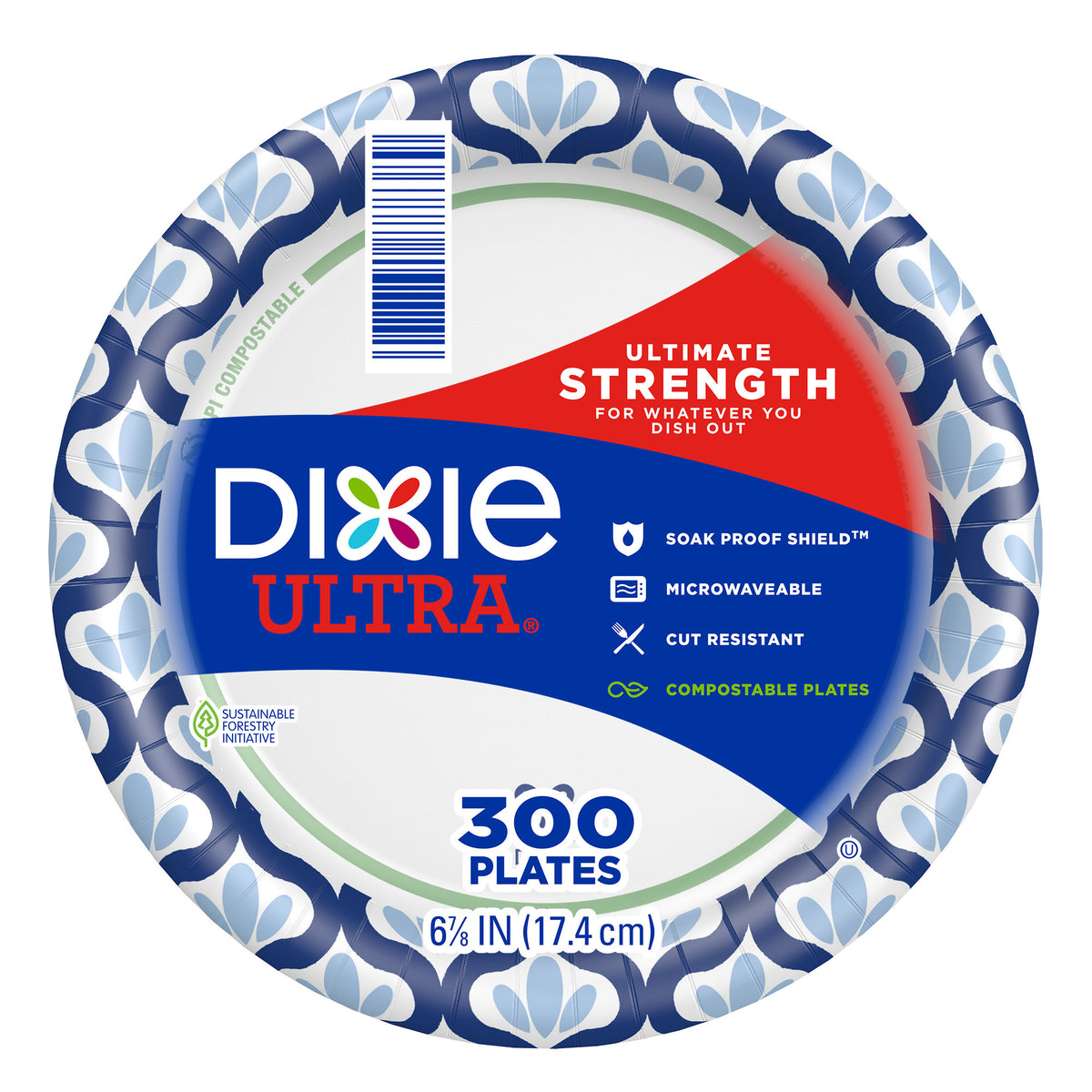 Dixie Ultra 6-7/8' Paper Plate, 300-count