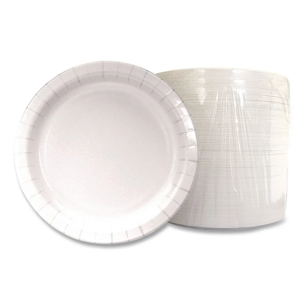Boardwalk Paper Dinnerware, Plate, 9" Diameter, White, 1,000/Carton