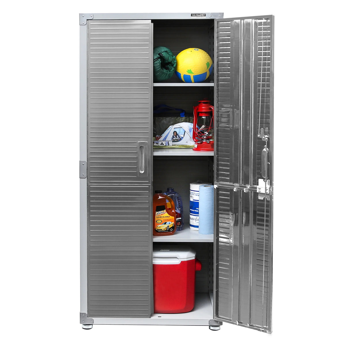 Seville Classics UltraHD? Steel Body Lockable Storage Cabinet Organizer Locker Shelving Unit, Graphite, 30" W x 18" D x 72" H