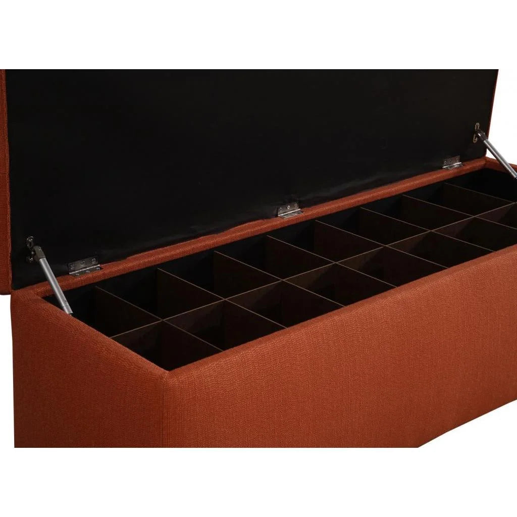 Sole Designs The Sole Secret Shoe Storage Bench - Candice Pumpkin Orange Large Large