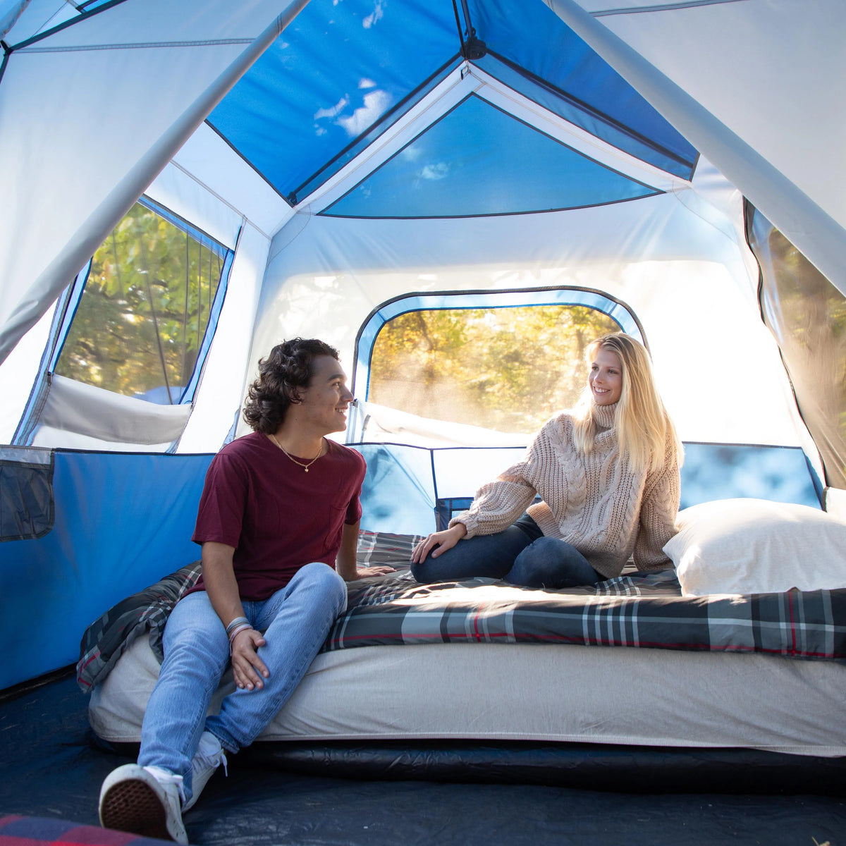 Ozark Trail 8' x 7' 4-Person Instant Cabin Tent with LED Lighted Hub, 19 lbs