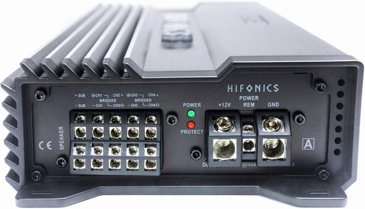 Hifonics A2500.5D 2500W Class-D 5 Channel Car Amplifier& 4 Gauge AMP Kit