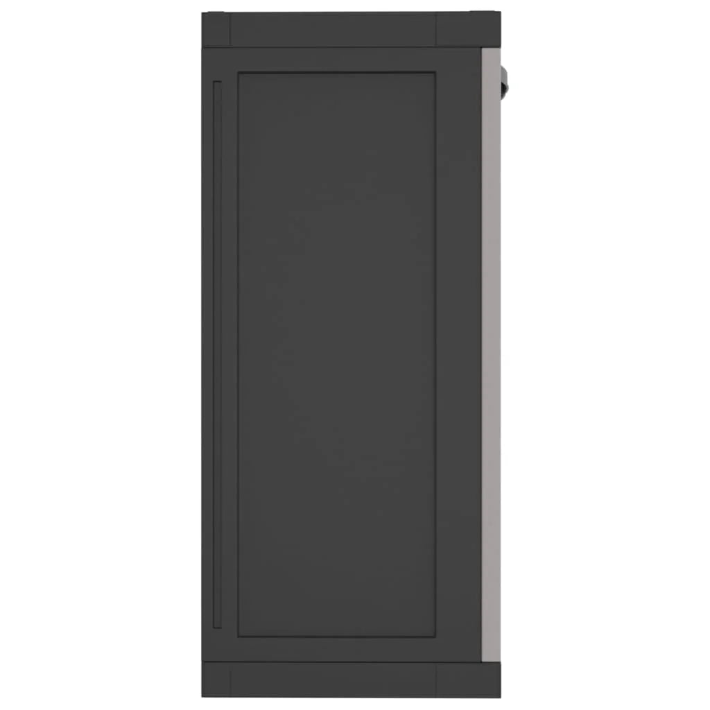 vidaXL Outdoor Storage Cabinet Black 25.6"x14.6"x33.5" PP