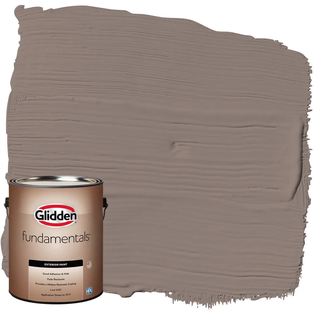 Glidden Fundamentals Exterior Paint Cinnamon Toast / Brown, Flat, 1 Gallon