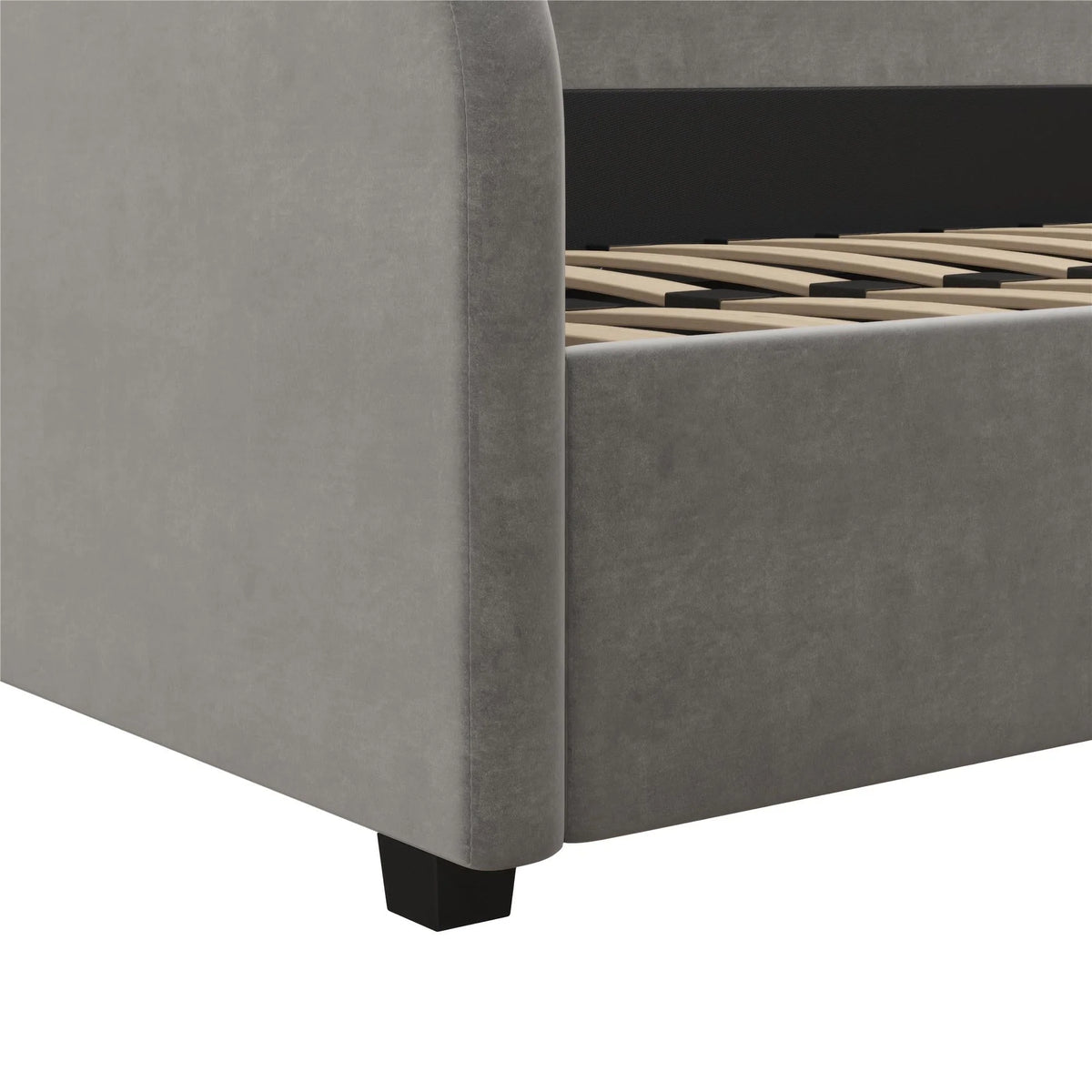 Mr. Kate Moon Upholstered Daybed Frame, Twin, Light Gray Velvet