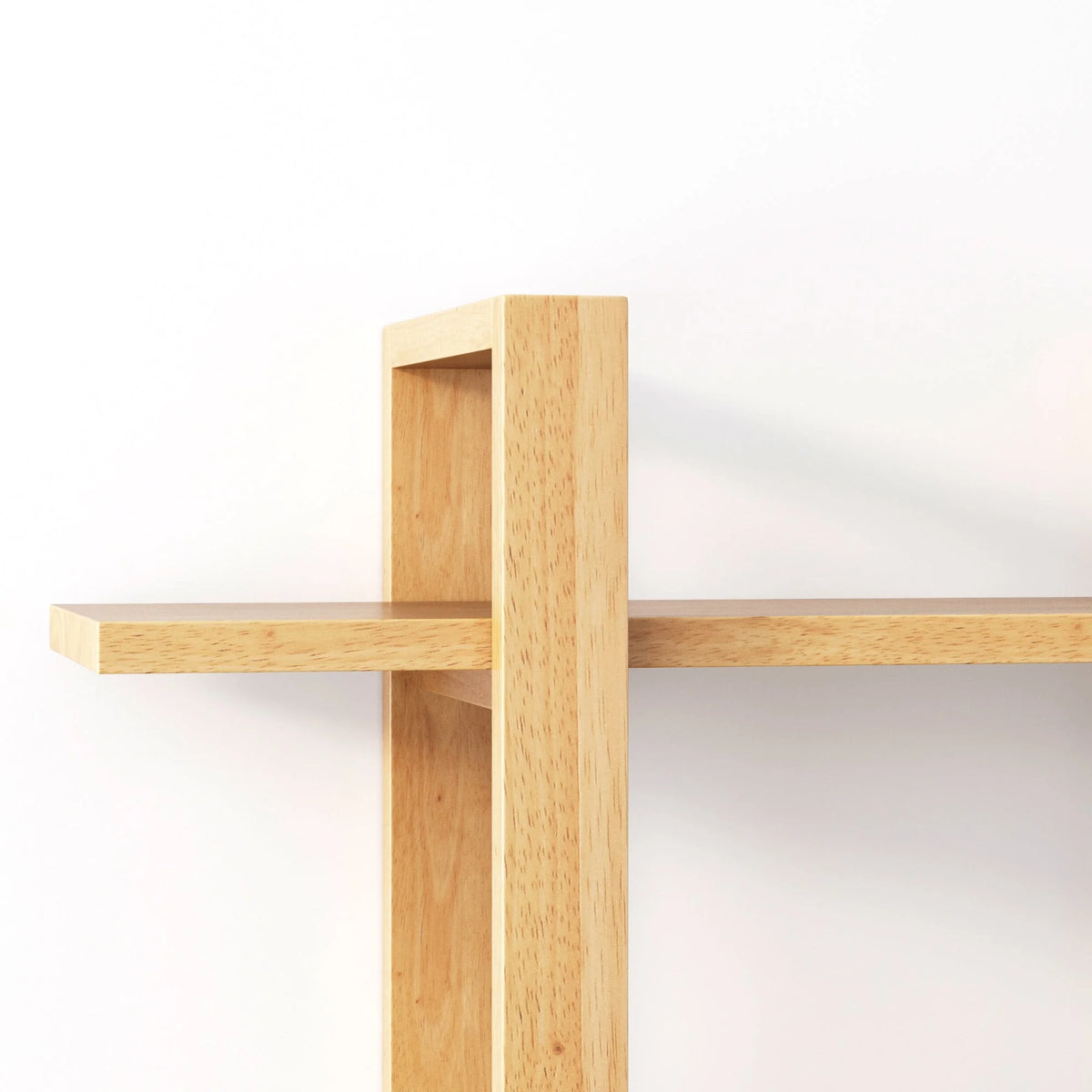 Nathan James Benji Floating Wall Book Shelves, 3-Tier Display Shelf, Decorative Modular Shelf in Solid Wood, Natural Brown