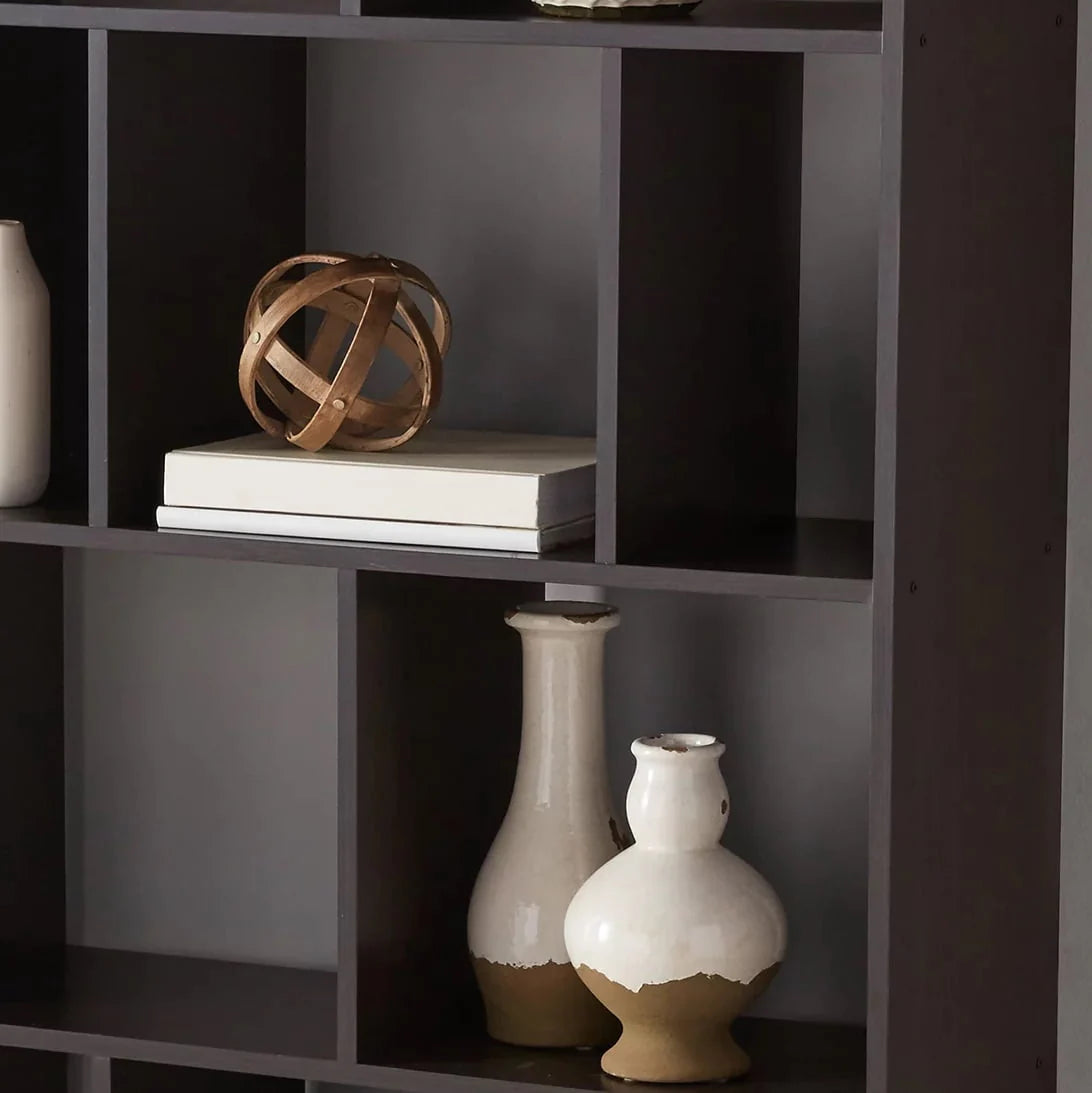 Mainstays 12-Cube Shelf Bookcase, Espresso