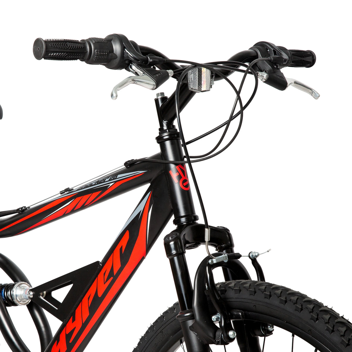 Hyper Bicycles Men's 26" Shocker Mountain Bike, Black/Green