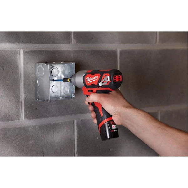 M12 12V Lithium-Ion Cordless Drill Driver/Impact Driver Combo Kit w/ Two 1.5Ah Batteries, Charger Tool Bag (2-Tool)
