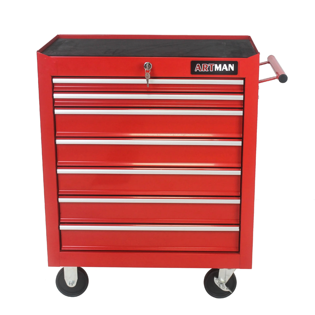 Broadfashion Rolling Tool Box 7 Drawer Tool Chest with Wheels Tool Boxes & Organizers, Alloy Steel Blue, 48.5 Pounds