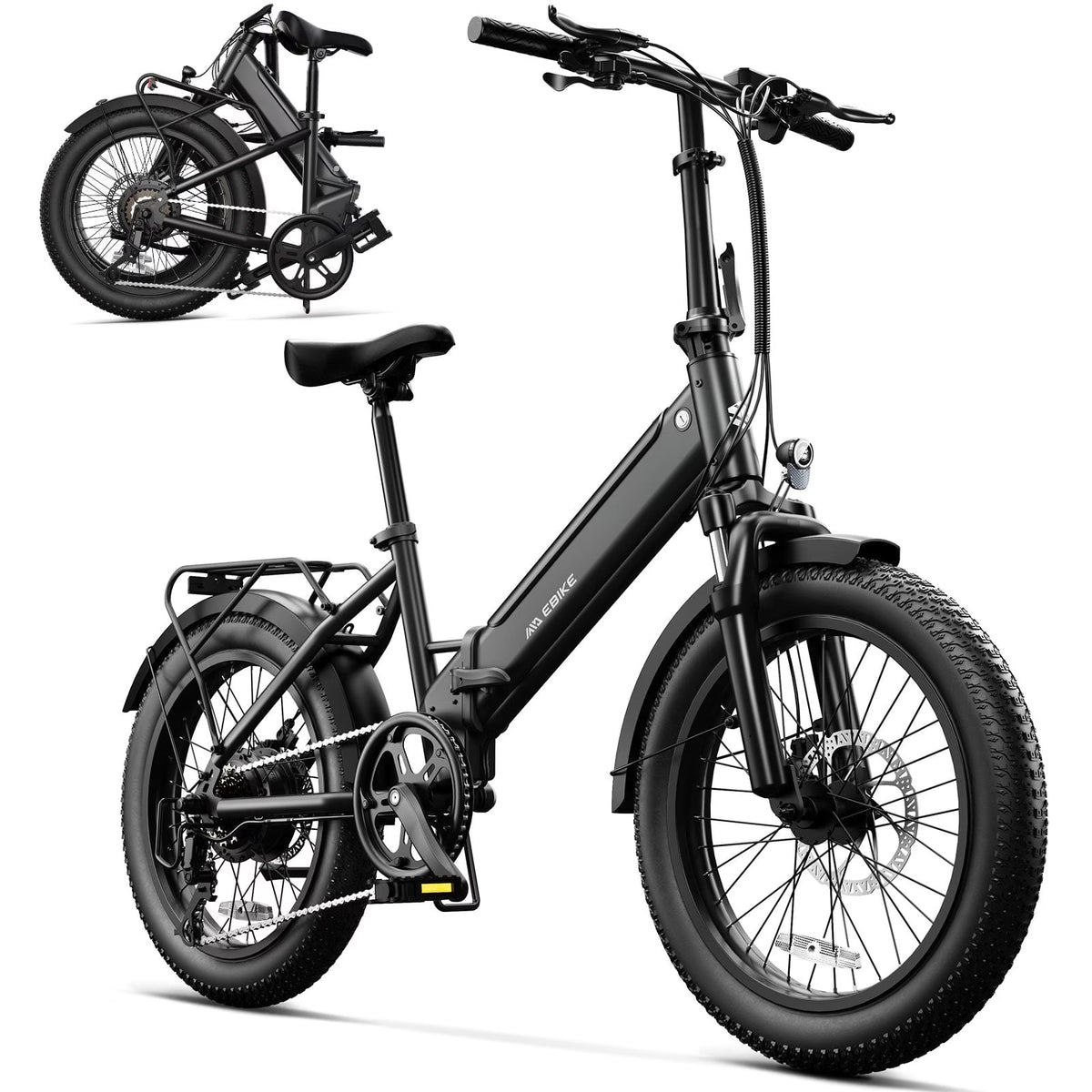 TST Electric Bike for Adults, 500W Removable Battery Max Range 50Miles & 19MPH E Bike, 20''��3.0" Fat Tire Ebike, Commute Electric Bicycle 36V/7.8AH UL2849