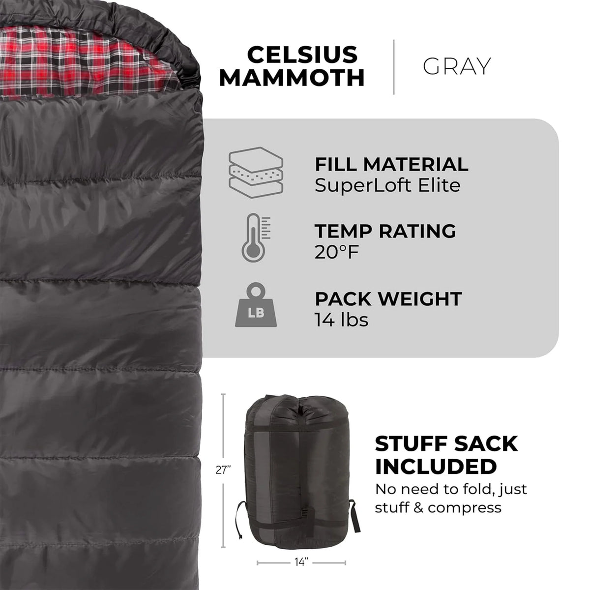 TETON Sports Mammoth 0F Sleeping Bag