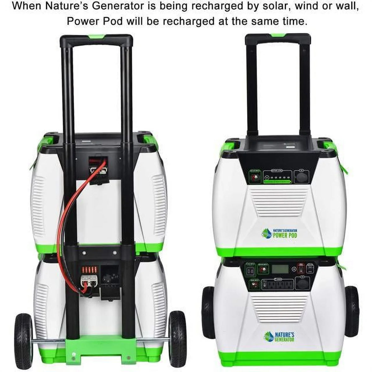 Nature's Generator 1800W Portable Generator 2-WAYS (Solar panels & Wind)- Platinum System GXNGPT