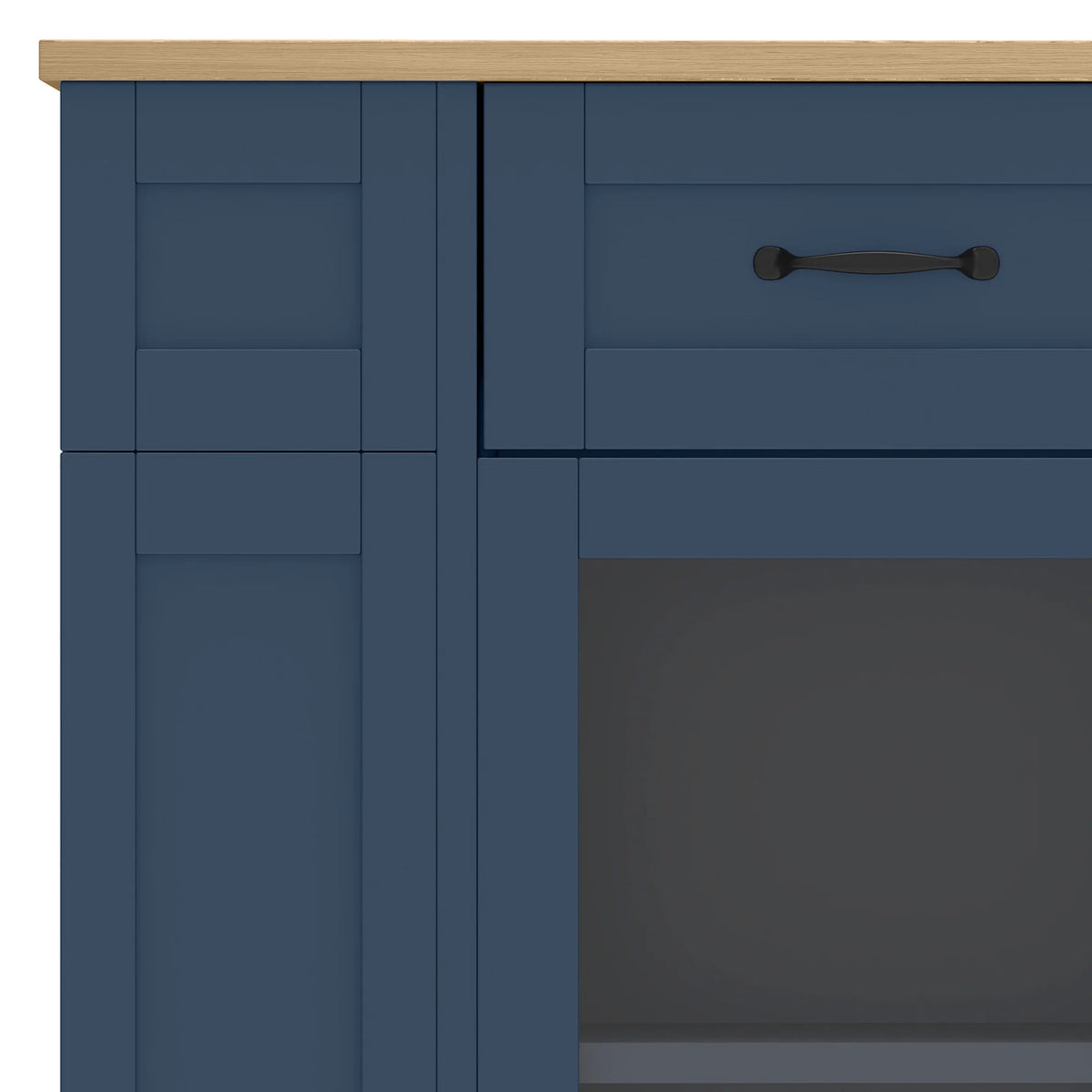 DEXTRUS Kitchen Island with Seating & Drop Leaf, Kitchen Island on Wheels with Doors & Drawers, White