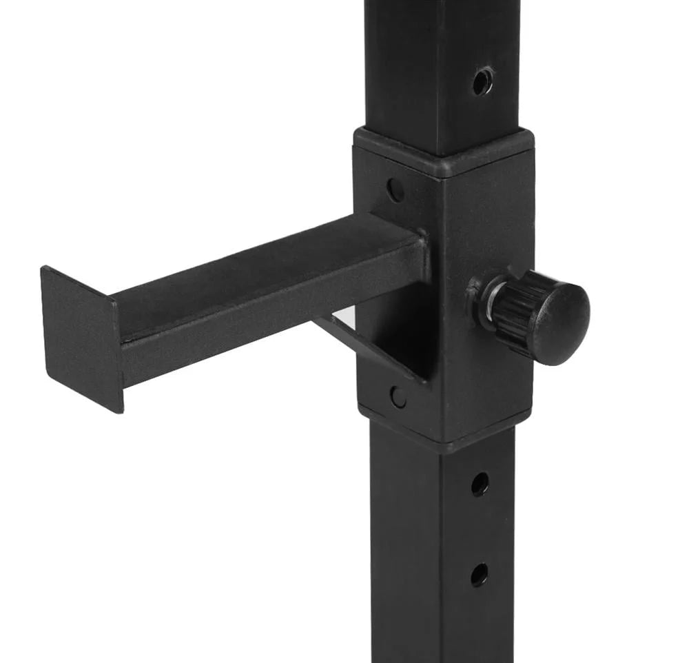 Yaheetech 2 Pieces Adjustable Rack Standard Solid Steel Squat Stands Barbell Free Press Bench