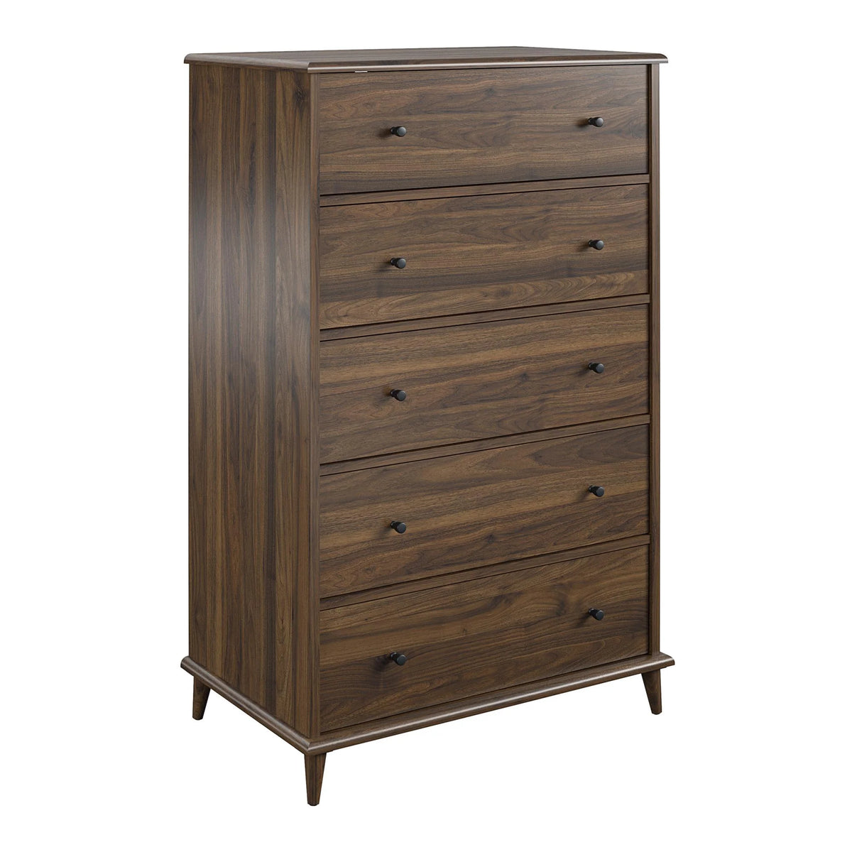 Ameriwood Home Farnsworth 5-Drawer Dresser, Walnut