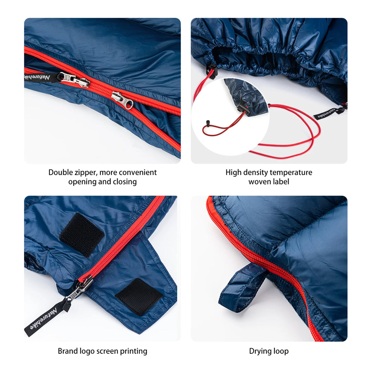 Naturehike White Goose Down Lightweight Sleeping Bag Compact Waterproof for Adults