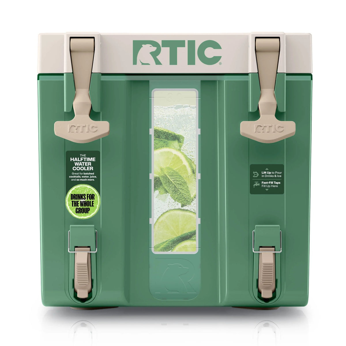 RTIC Halftime Water Cooler, 3 Gallon Hard-Sided Water Cooler, White