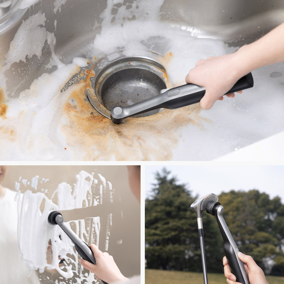 HOTO Wand Cordless Spin Scrubber