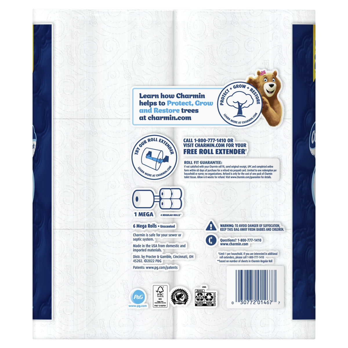 Charmin Ultra Soft Toilet Paper, 6 Mega Rolls