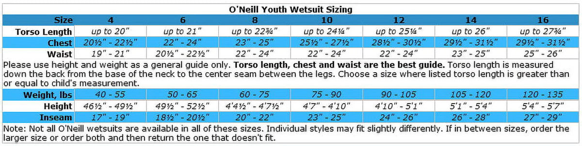 O'Neill Youth Reactor-2 3/2mm Back Zip Full Wetsuit