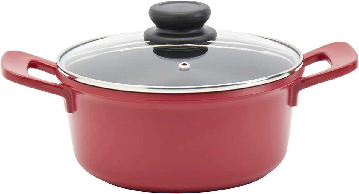 Philippe Richard Red 8PC Lite Cast Aluminum Cookware Set