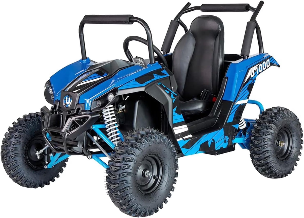 UTV Ride on Car (Large), 48V Shock Absorber Electric Vehicles with Disk Brake, Gear Switch, Steel Frame, Off-Road Tire, Flexible Seat Belt and Seat, Three-Speed Parental Limit-Lock Function