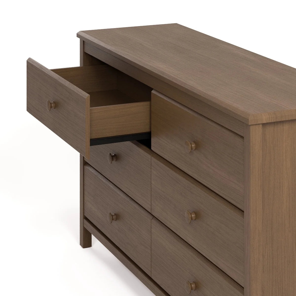 Storkcraft Alpine 6 Drawer Nursery Double Dresser, White