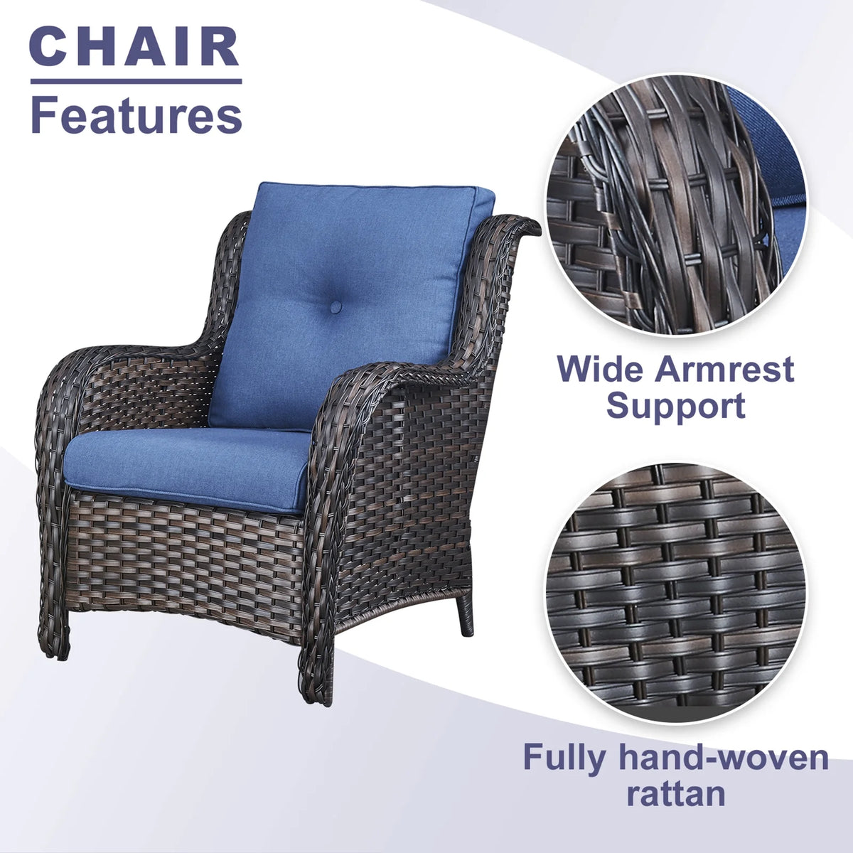 POCASSY 7 Piece Rattan Sofa Seating Group with Cushions