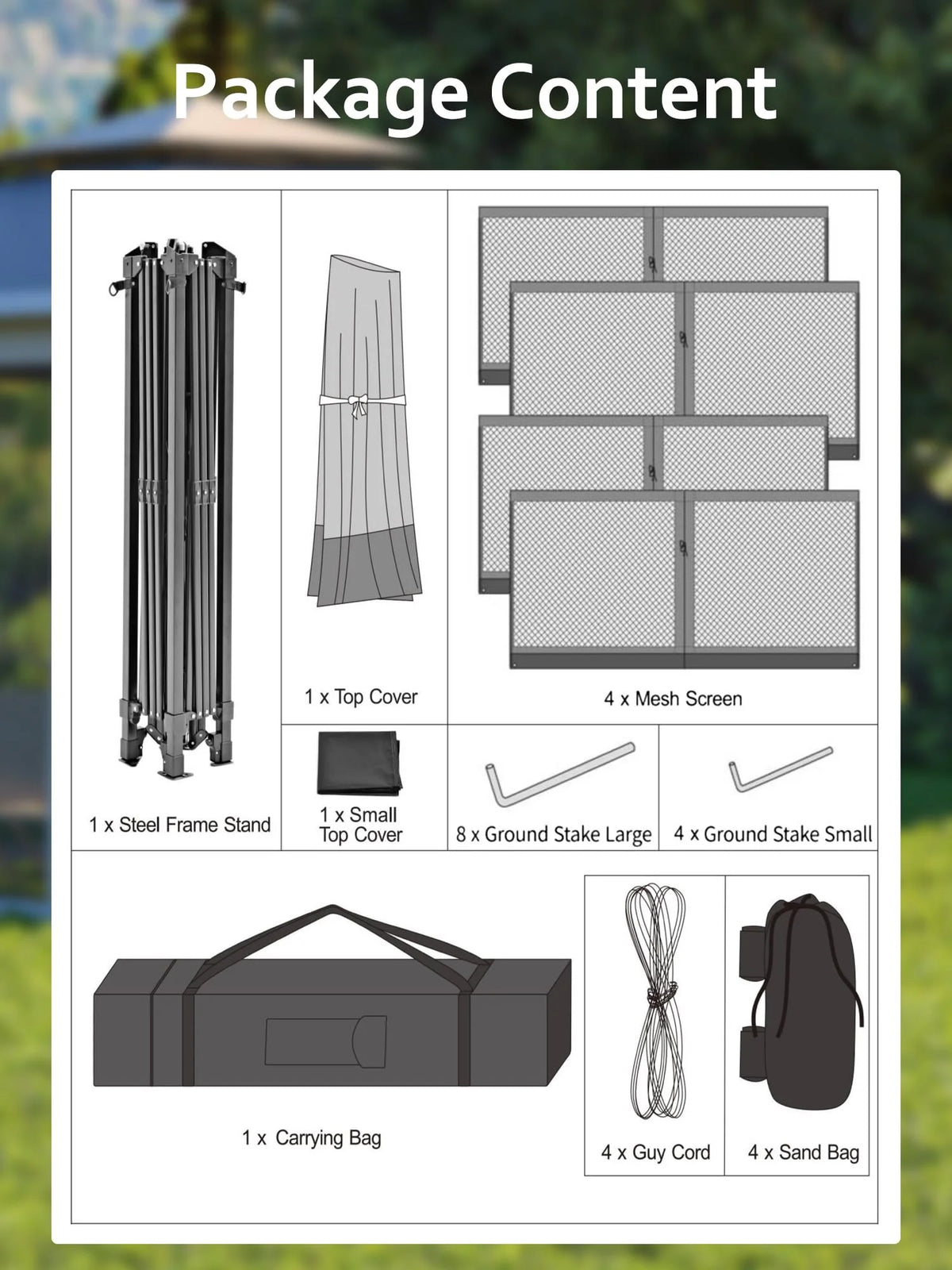 Accreate 13' X 13' Outdoor Patio Gazebo,Outdoor Canopy Tent with Mosquito Netting,Backyard Tent for Party, Wedding, Outdoor Dining, Patio, Backyard