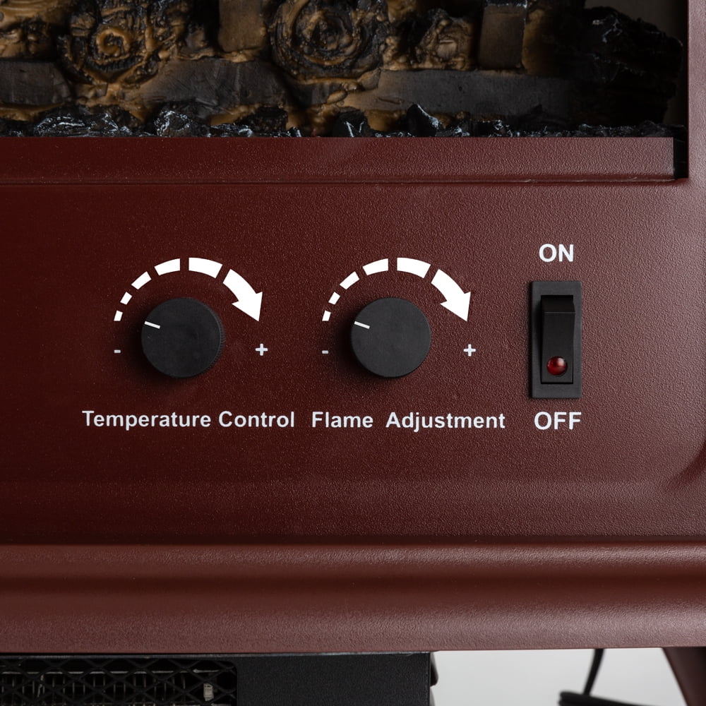 e-Flame USA Jasper Free Standing Electric Fireplace Stove - Red
