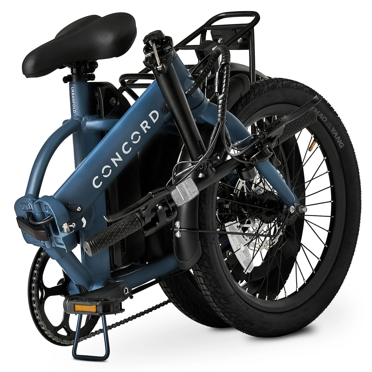 Concord 20" Urbanfold Electric Folding Bike, 36V, Class 2, Blue, Fits Riders 4'11" - 6'2", Adult, Unisex