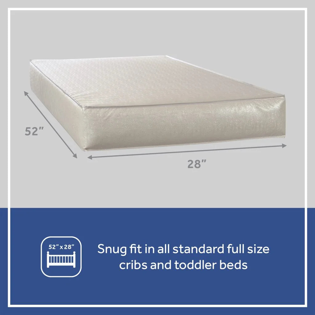Serene Duo-Sleek Crib Mattress, 2-Stage Foam Baby Mattress, Toddler Mattress, Waterproof