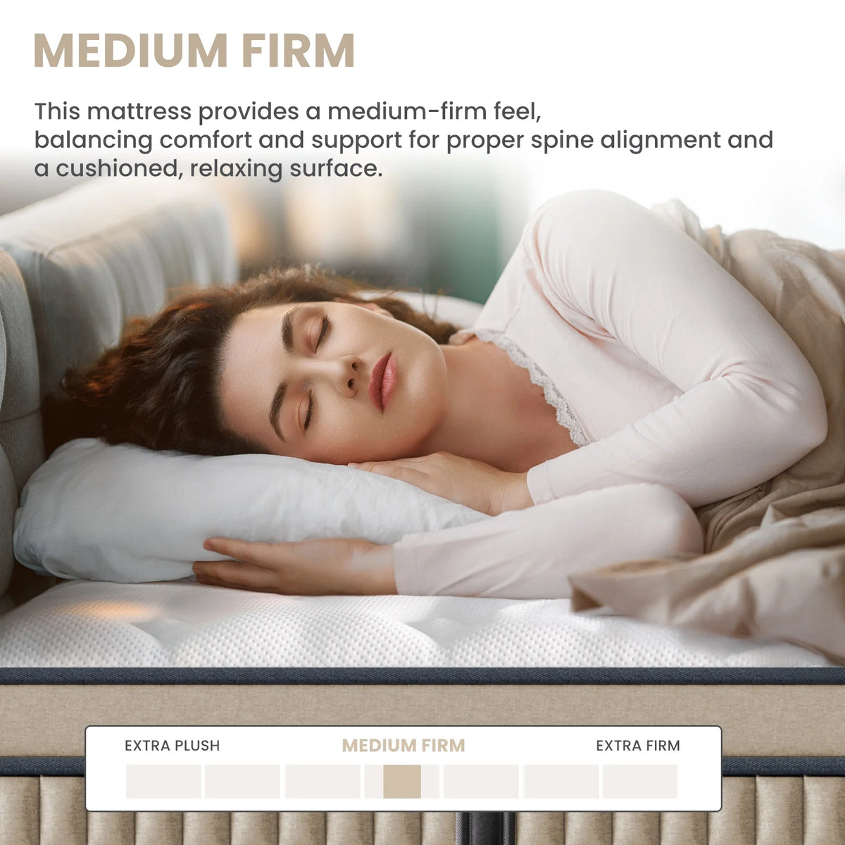 Sleepmax 12 inch Queen Size Firm Hybrid Mattress, 365 Night Trial, Motion Isolation & Pressure Relief, CertiPUR-US Certified, Adult
